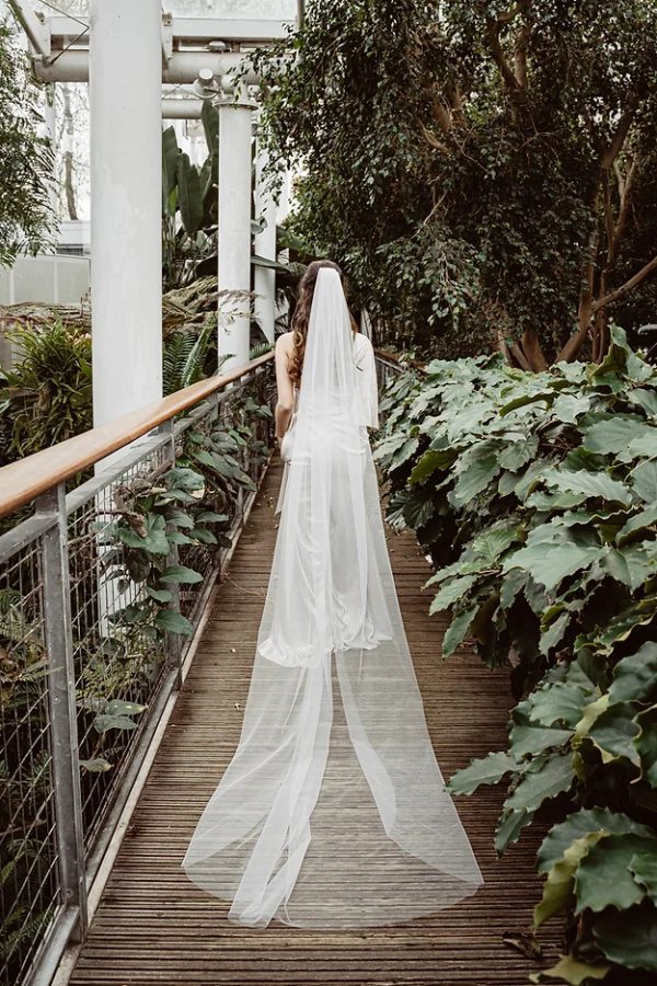 BELLE | ILLUSION TULLE PLAIN VEIL - Image 3