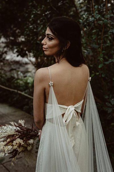 COLETTE | SOFT TULLE DRAPED CAPE