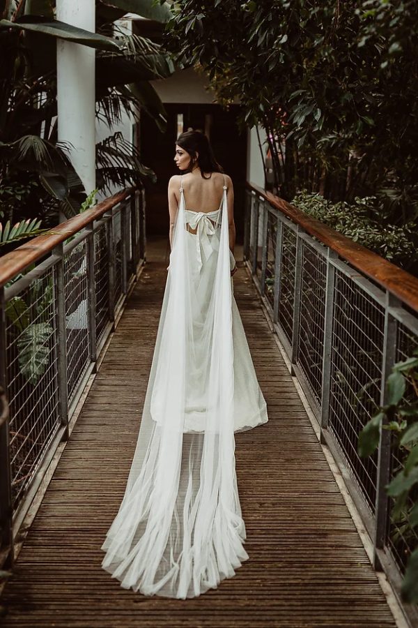 COLETTE | SOFT TULLE DRAPED CAPE - Image 2