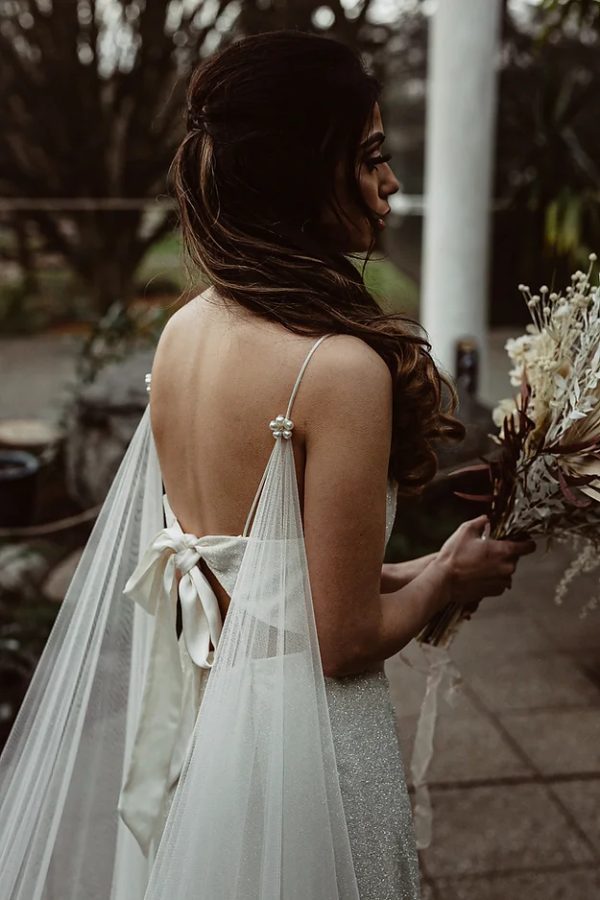 COLETTE | SOFT TULLE DRAPED CAPE - Image 5