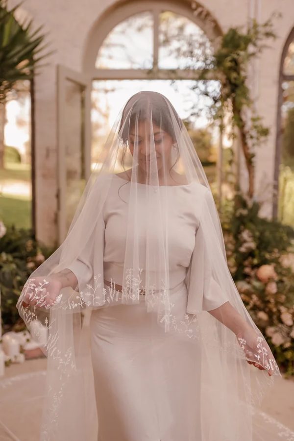 JULIETTA | EMBROIDERED FLOWER VEIL - Image 7