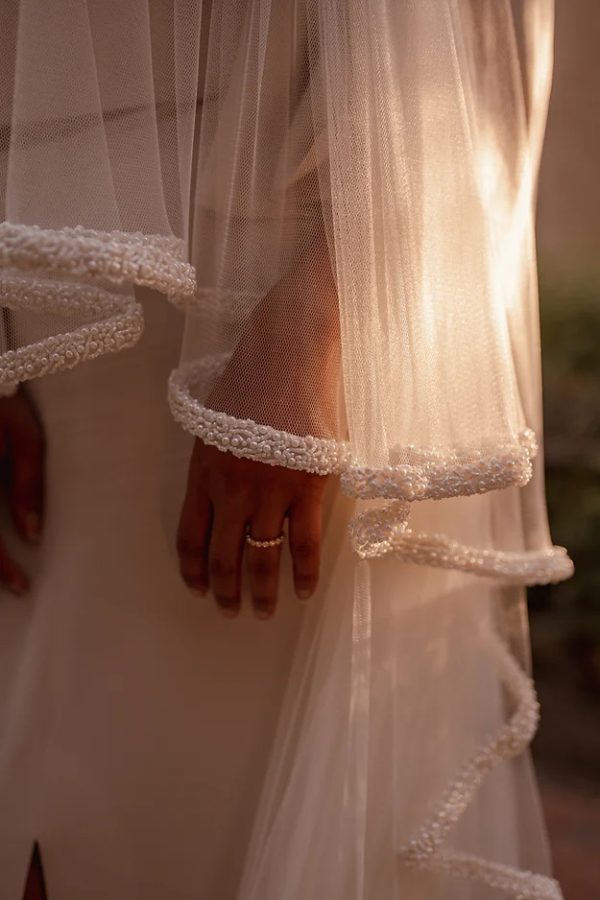 LUCIA | BEADED EDGE VEIL - Image 2