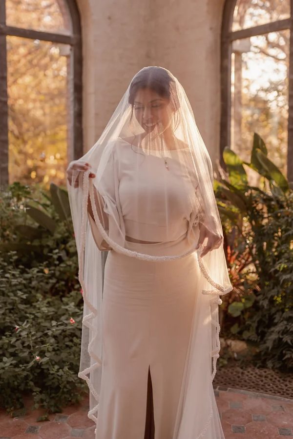 LUCIA | BEADED EDGE VEIL - Image 5