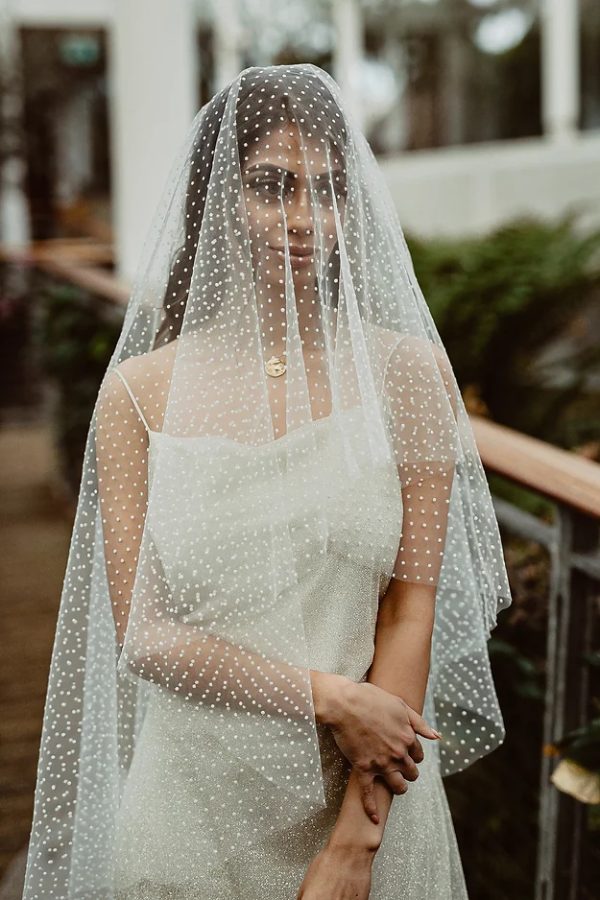 ODETTE | POLKA DOT TWO TIER VEIL - Image 3