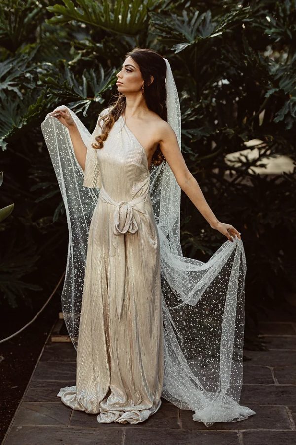 SNOWY | FLOCKED TULLE VEIL - Image 2