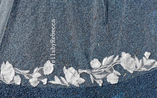 Il Fullxfull.3603935574 1ptl.jpg 1 tier Big floral lace wedding veil, lace cathedral chapel royal veil R269,vintage lace cathedral veil, floral long lace veil - Image 5