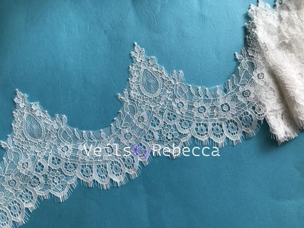 Il Fullxfull.6279309327 3bij.jpg 2 tiers chantailly lace drop veil ,blusher lace veil, waltz lace veil, fingertip lace veil,elbow lace veil, Drop Lace Wedding Veils V625 - Image 5