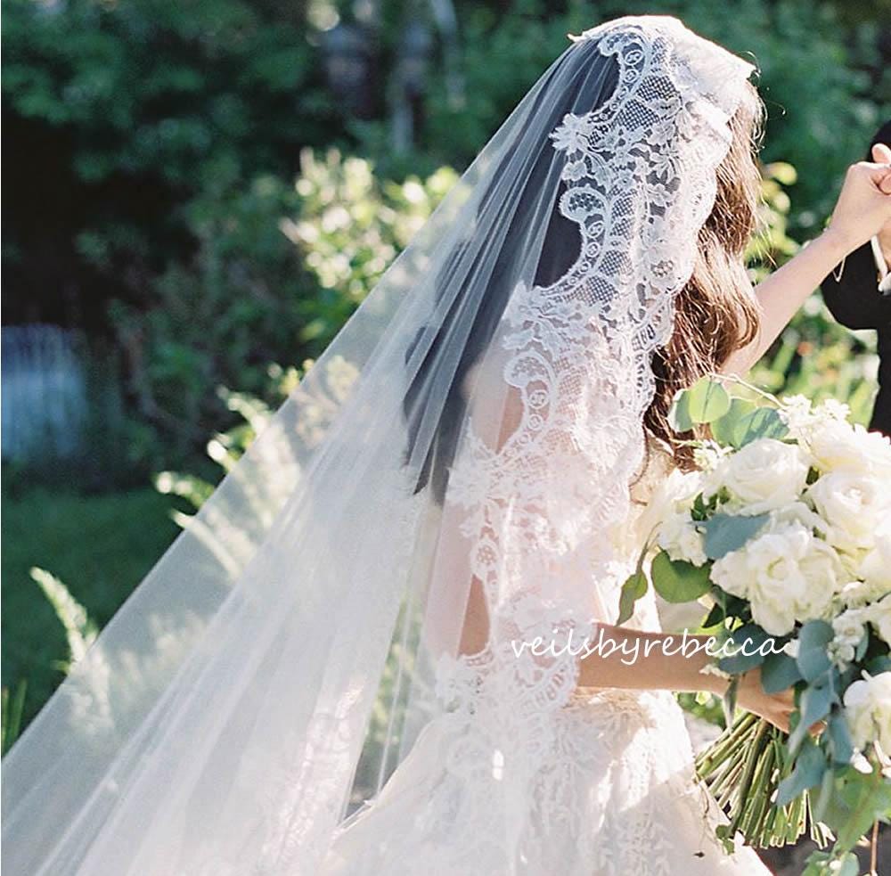 1 tier Wide Chantilly Lace catholic religious Spanish Mantilla Wedding Veil V663 Best Choice Bridal in New York 1 tier Wide Chantilly Lace catholic religious Spanish Mantilla Wedding Veil V663 Best Choice Bridal in New York
